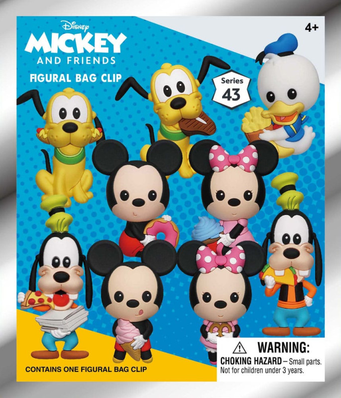 Mickey & Friends 3D PVC Bag Clips Mickey & Friends with Food Series 43 Display (24) 1