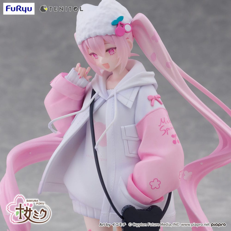 Hatsune Miku Tenitol PVC Statue Sakura Miku Cool style [petit] 19 cm 3