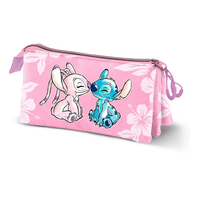 Lilo & Stitch Triple Pencil case Pink