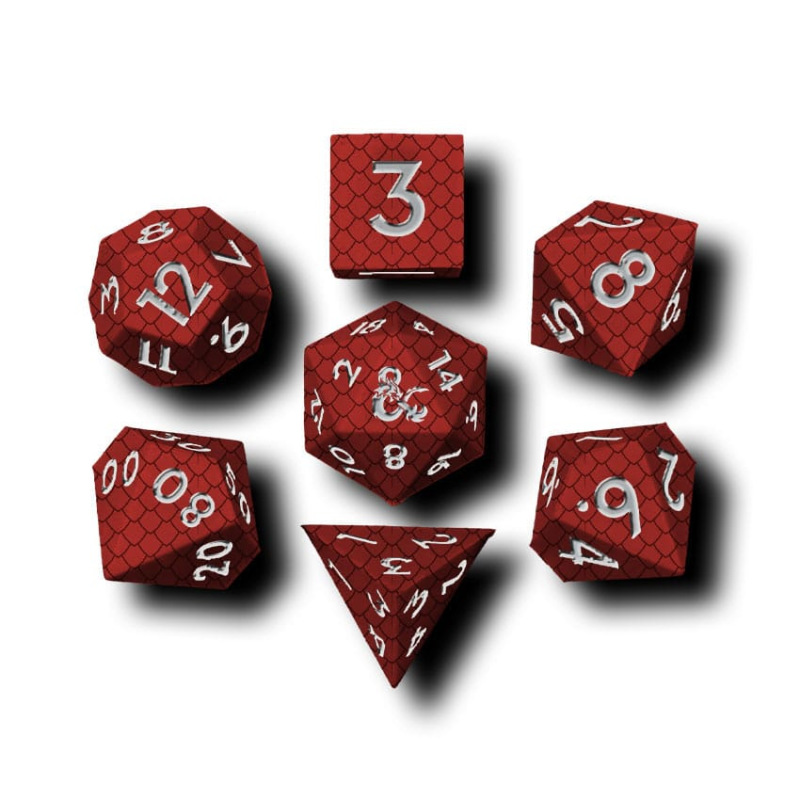 Dungeons & Dragons Premium Silicon Dice Set Dragon Scale Red (7) 2