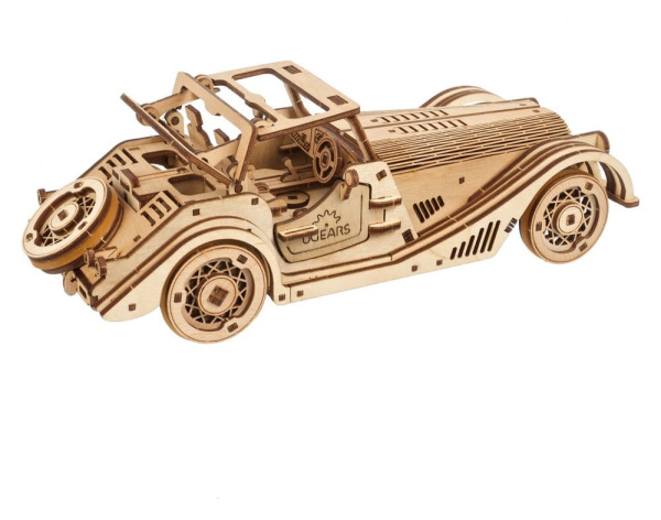 Ugears 3D Wooden Puzzle Sports Car Rapid Mouse 12