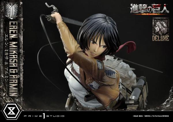 Attack on Titan: Eren, Mikasa, & Armin Deluxe Ver. 72cm Masterline Statue - Prime 1 Studio