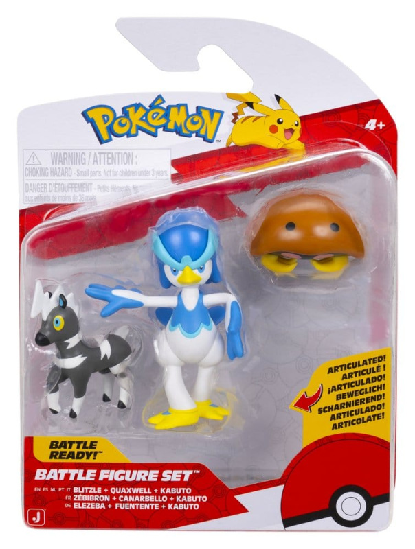 Pokémon Battle Figure 3-Pack Blitzle, Kabuto & Quaxwell 4