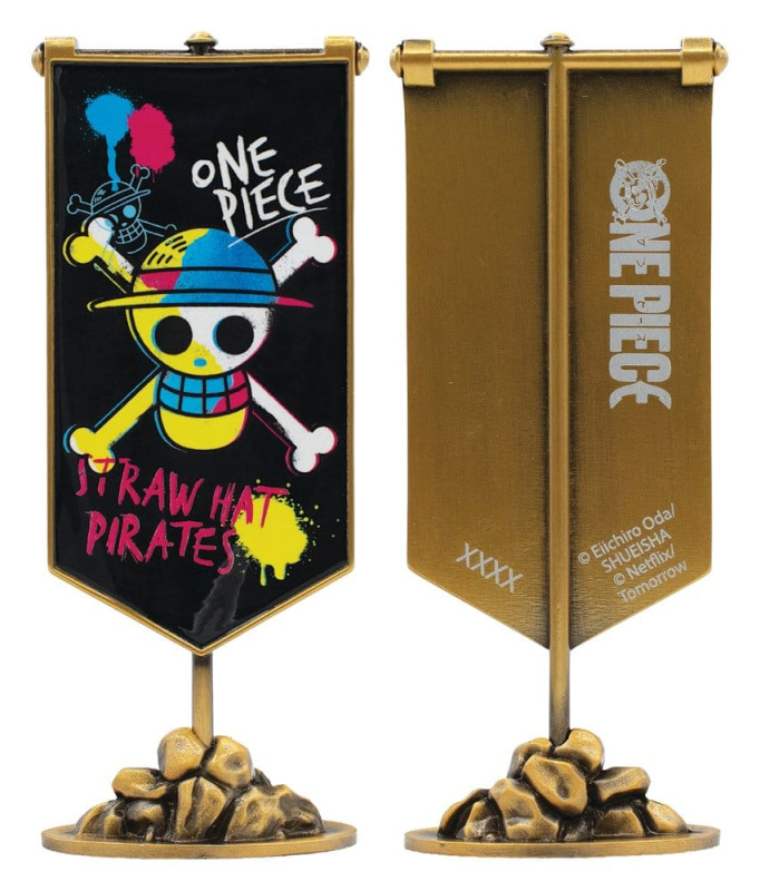 One Piece Replica Straw Hat Pirates Metal Banner 11 x 6 cm 3