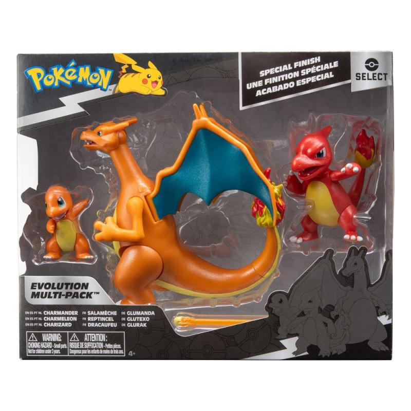 Pokémon Select Action Figures 3-Pack Evolution Charmander , Charmeleon , Charizard