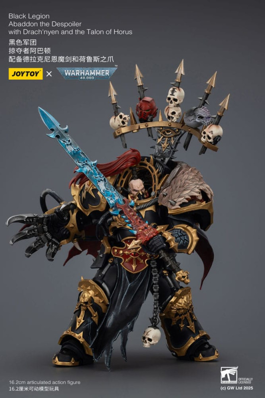 Warhammer 40,000 Action Figure Black Legion Abaddon the Despoiler with Drach'nyen and the Talo 16 c 6