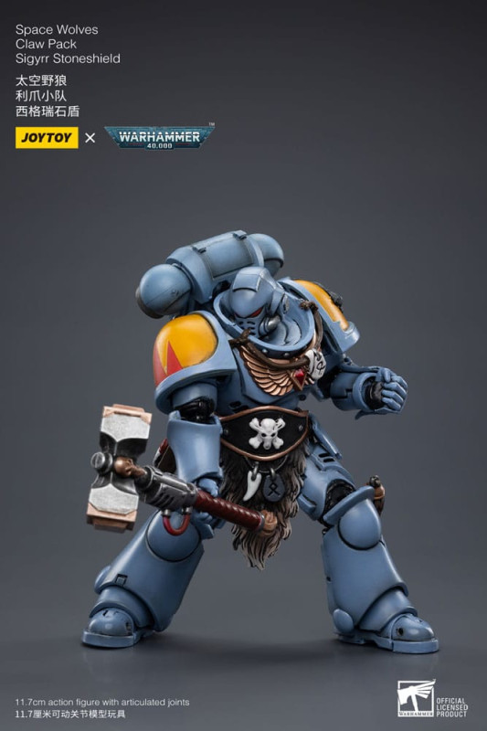 Warhammer 40k Action Figure 1/18 Space Wolves Claw Pack Sigyrr Stoneshield 12 cm 5