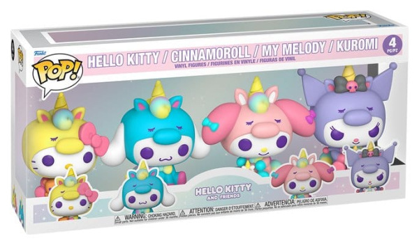 Sanrio POP! Vinyl Figures 4-Pack Hello Kitty Unicorn Outfit Black Friday Bundle 9 cm 1