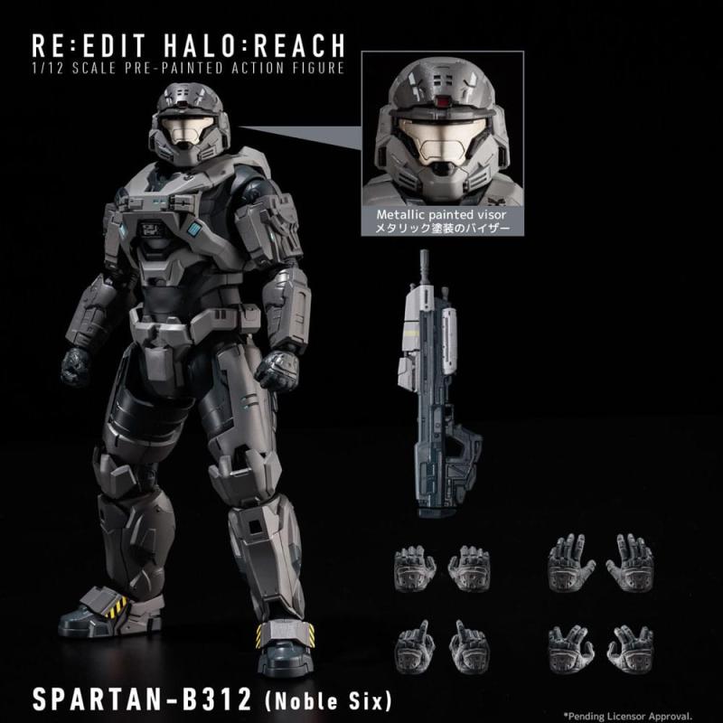 Halo Reach: Spartan-B312 Noble Six 1/12 Action Figure - 1000toys