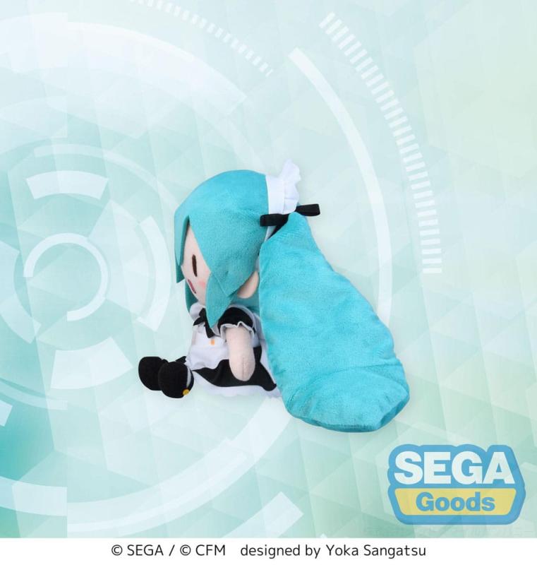 Hatsune Miku Project Diva Arcade Fuwa Petit Mini Plush Figure Miku Maid Ver. (EX) 16 cm 1