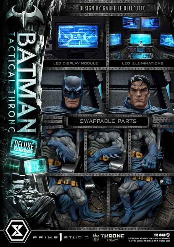DC Comics Throne Legacy Collection Statue 1/3 Batman Tactical Throne Deluxe Version 57 cm 2