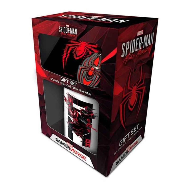 Marvel Mug, Coaster and Keychain Set Spider-Man Miles Morales Web Glitch