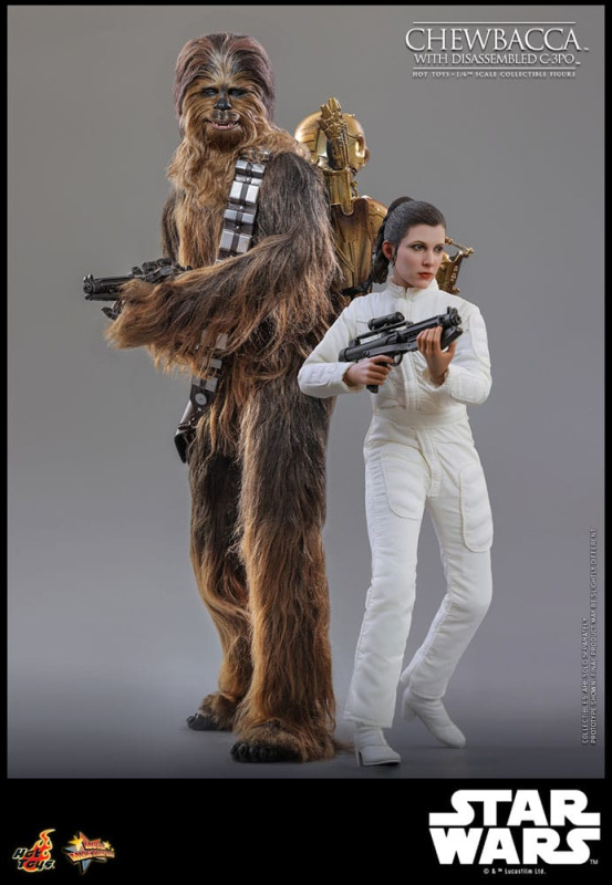 Star Wars Episode V Movie Masterpiece Action Figure 1/6 Chewbacca with Disassembled C-3PO 36 cm 9