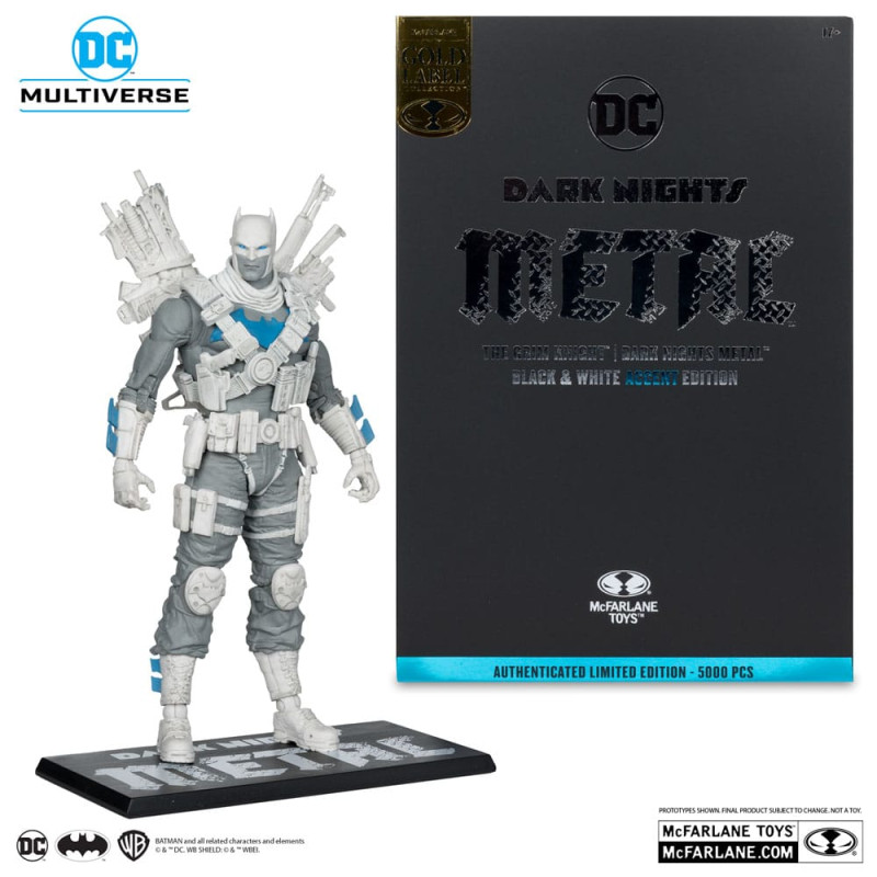 DC Multiverse Action Figure The Grim Knight (Dark Nights Metal) (Black & White Accent Edition) (Gold 4