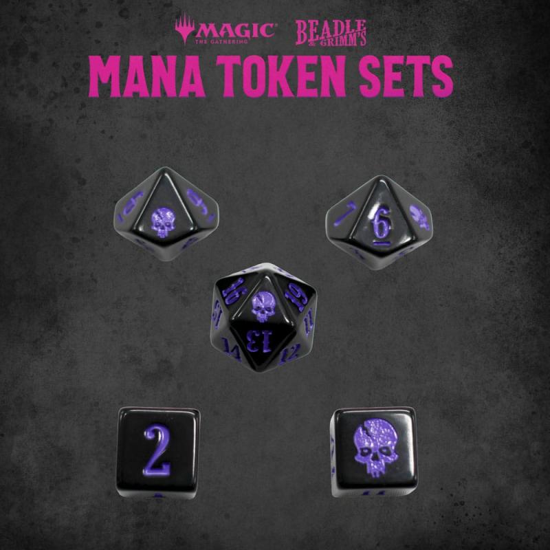 Magic the Gathering Dice and Token Pack Black Mana