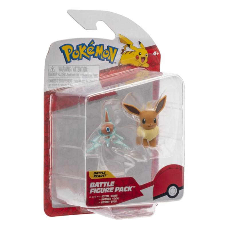 Pokémon Battle Figure Set 2-Pack Eevee #4, Rotom 5 cm