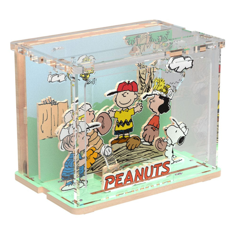 Peanuts Puremind DIY Construction Mini Scene Baseball Time