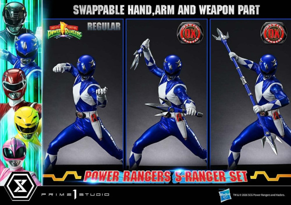 Mighty Morphin Power Rangers Premium Masterline Set of 5 Statues 1/4 Deluxe Bonus Version 62 cm 5