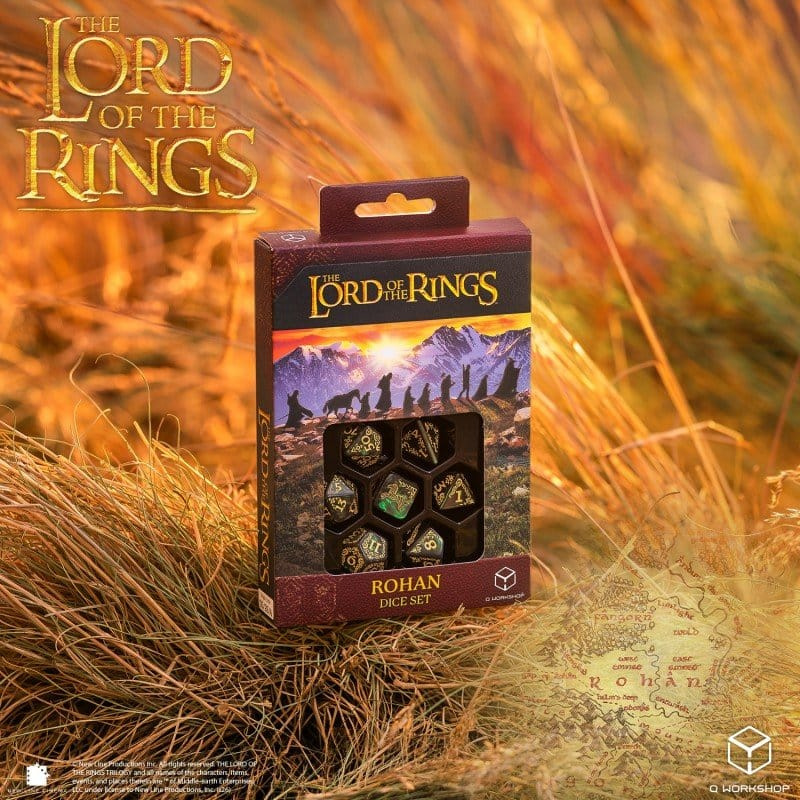 The Lord of the Rings Dice Set of 7 Rohan 9