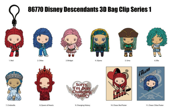 Descendants 3D Foam Bag Clips Series 1 Display (24) 2