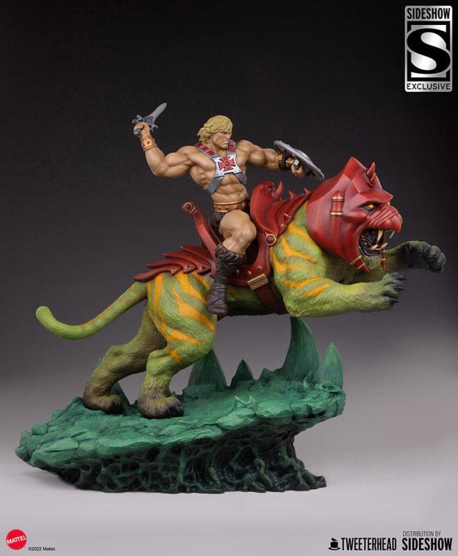 Masters of the Universe: He-Man and Battle Cat Classic Deluxe 59 cm Statue - Tweeterhead