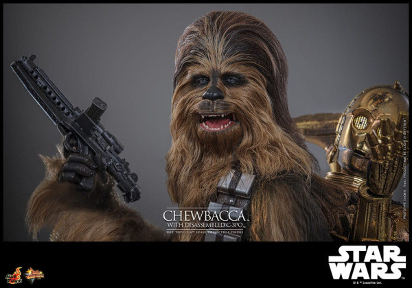 Star Wars Episode V Movie Masterpiece Action Figure 1/6 Chewbacca with Disassembled C-3PO 36 cm 4