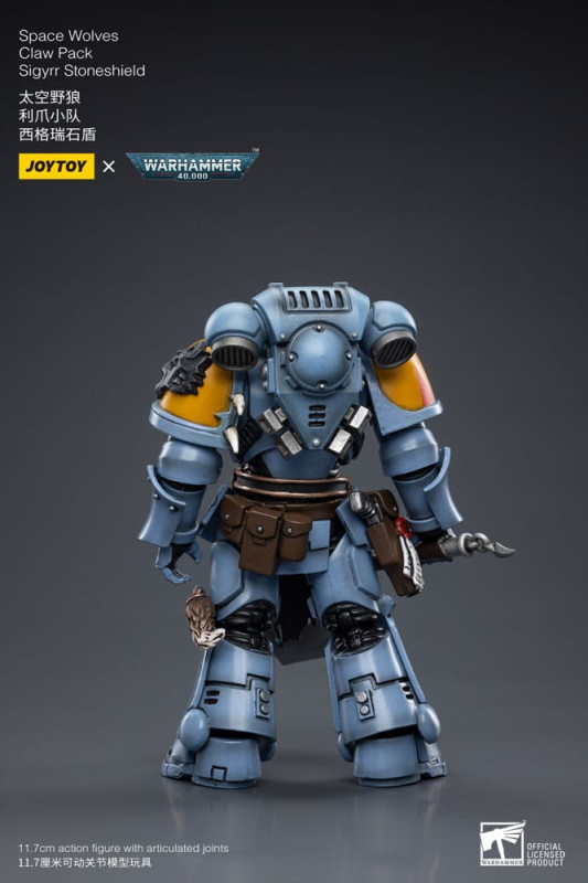 Warhammer 40k Action Figure 1/18 Space Wolves Claw Pack Sigyrr Stoneshield 12 cm 13