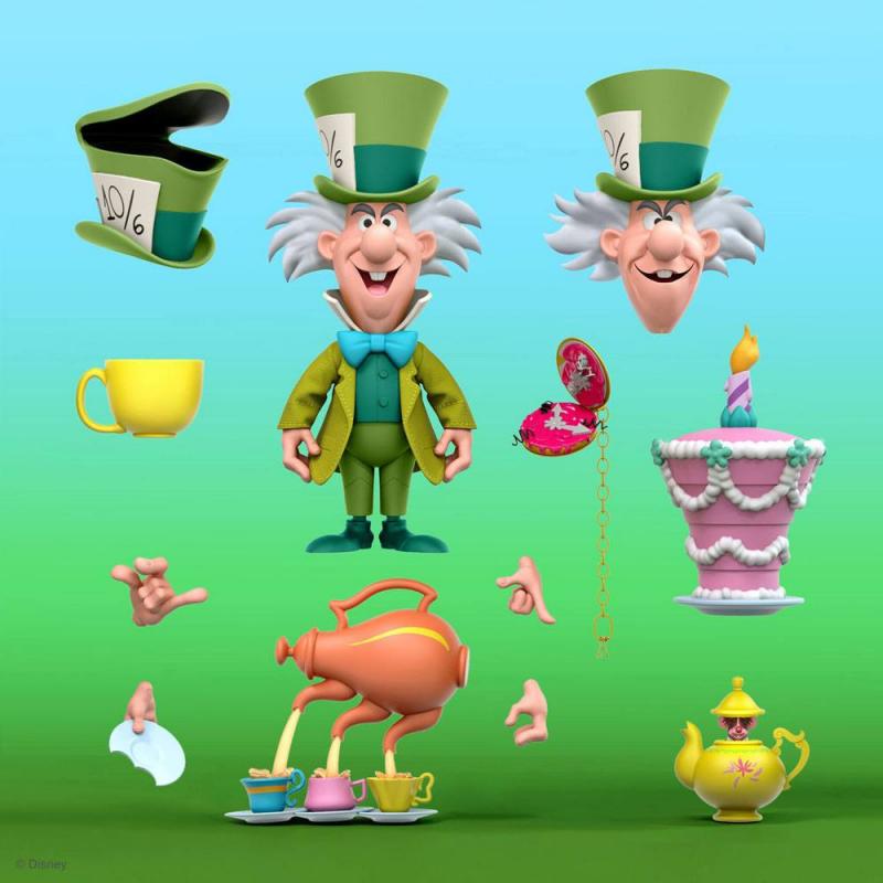 Alice in Wonderland: The Tea Time Mad Hatter 18 cm Disney Ultimates Action Figure - Super7