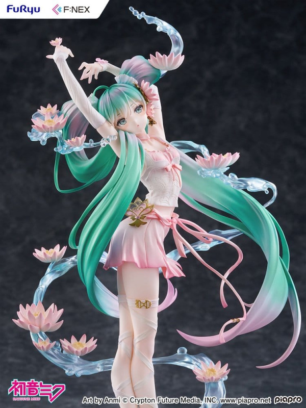 Hatsune Miku F:NEX PVC Statue 1/7 Water lily Ver. 27 cm 4
