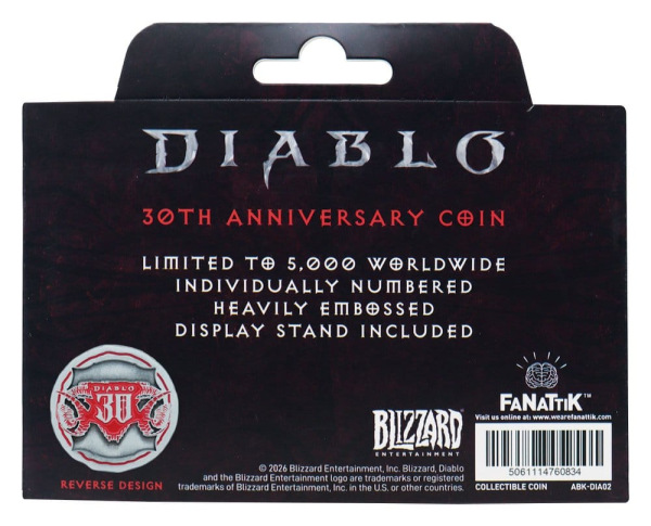 Diablo Collectable Coin 30th Anniversary Limited Edition 3