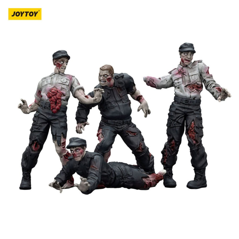 Zombie Dark Source Action Figures 4-Pack Security Guards 8 cm 10