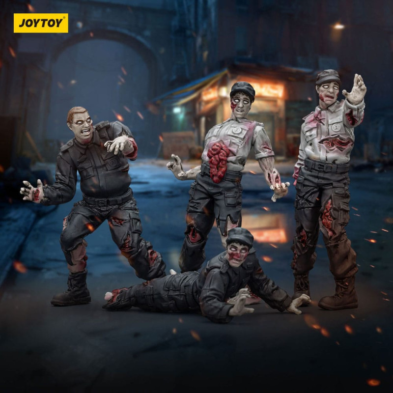 Zombie Dark Source Action Figures 4-Pack Security Guards 8 cm 11