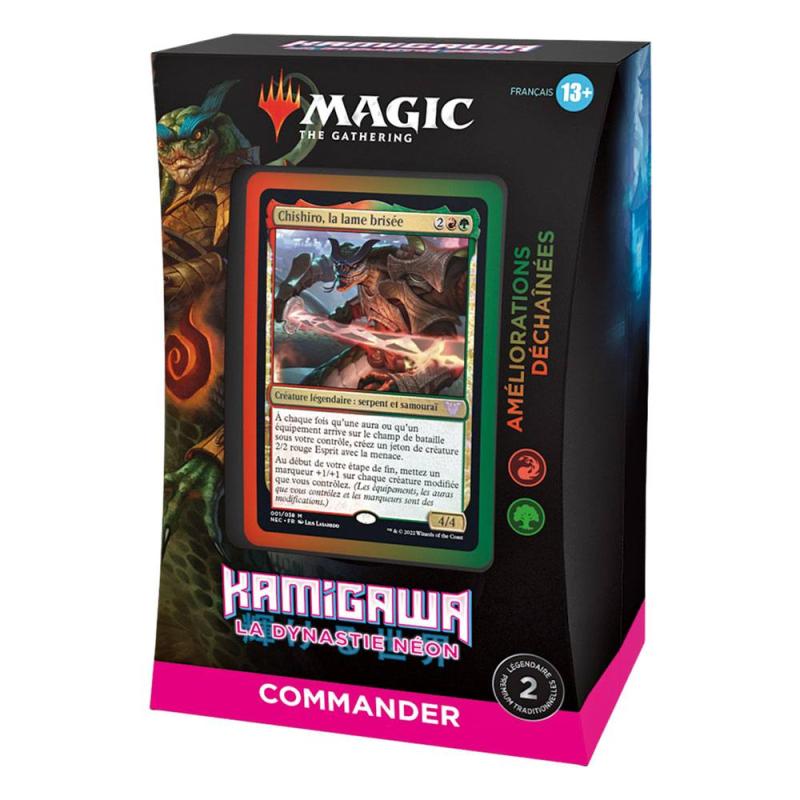 Magic the Gathering Kamigawa: Neon Dynasty Commander Decks Display (4) french