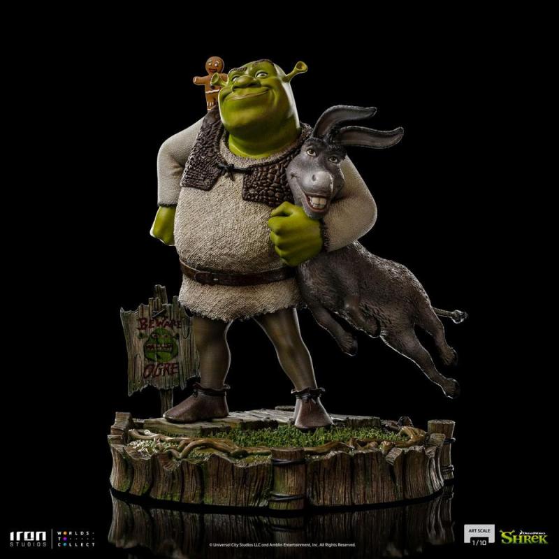 Shrek: Shrek, Donkey and The Gingerbread Man 1/10 Deluxe Art Scale Statue - Iron Studios