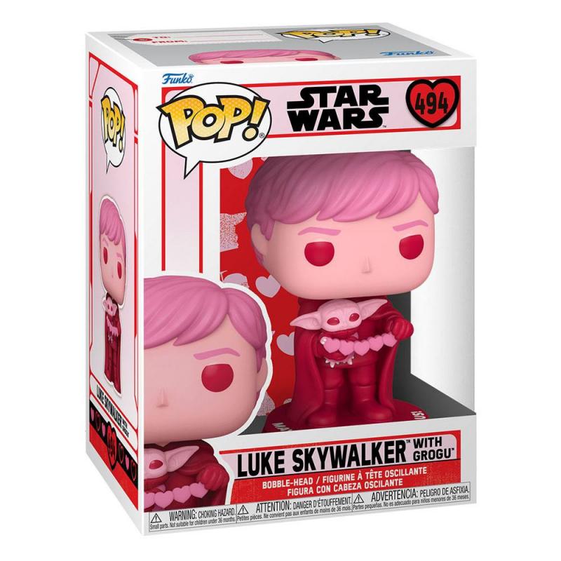 Star Wars: Luke & Grogu 9 cm Valentines POP! Star Wars Vinyl Figure - Funko
