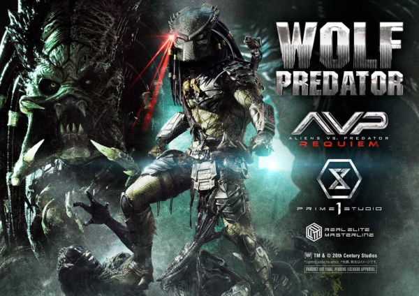 Alien vs. Predator Real Elite Masterline Series Statue 1/3 Requiem Wolf Predator Deluxe Ver. 95 cm 2