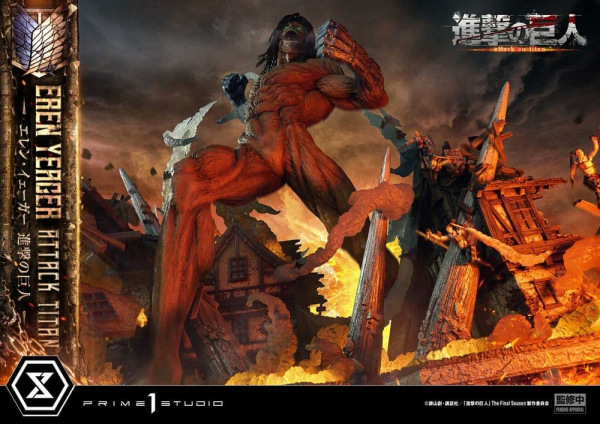 Attack on Titan (TV animation) Ultimate Diorama Masterline Statue Eren Yeager Attack Titan 81 cm 5