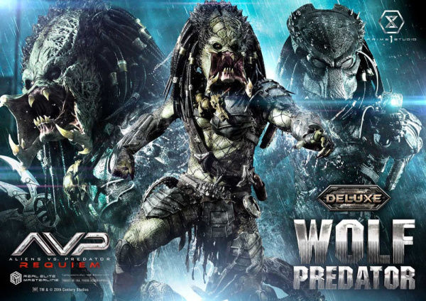 Alien vs. Predator Real Elite Masterline Series Statue 1/3 Requiem Wolf Predator Deluxe Ver. 95 cm 1