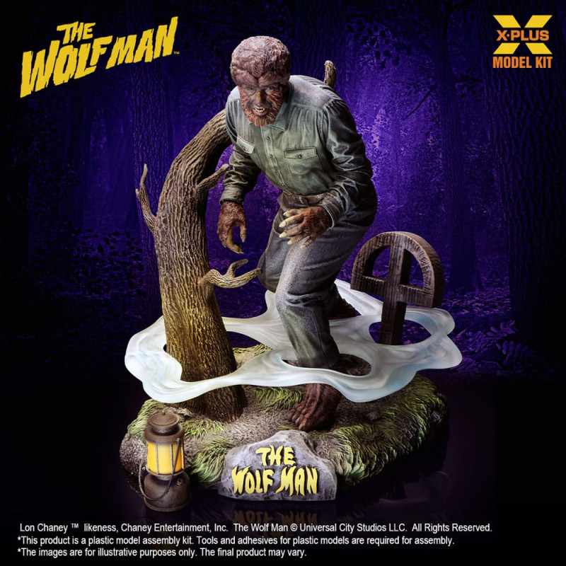 Wolf Man Plastic Model Kit 1/8 Lon Chaney Jr. as Wolf Man 22 cm 5