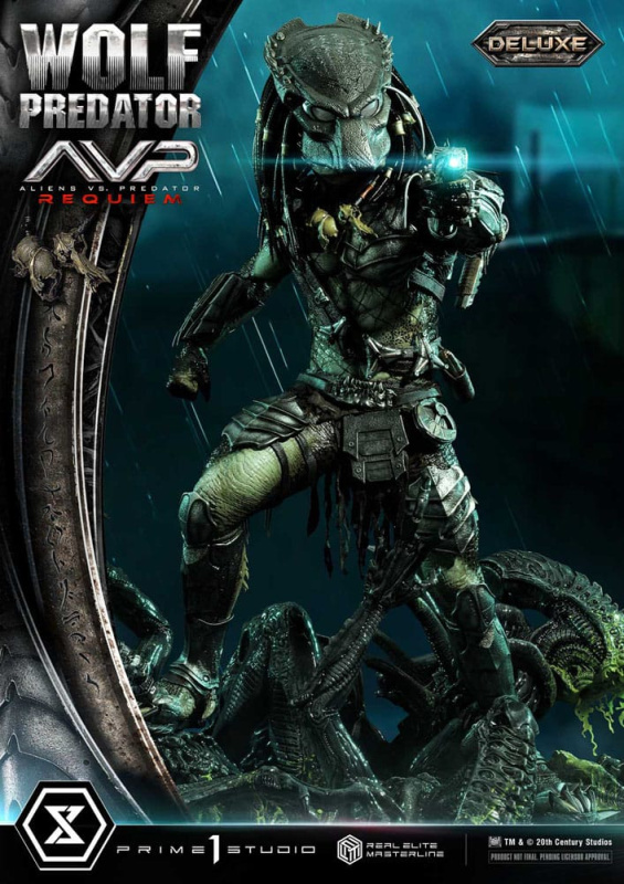 Alien vs. Predator Real Elite Masterline Series Statue 1/3 Requiem Wolf Predator Deluxe Ver. 95 cm 9