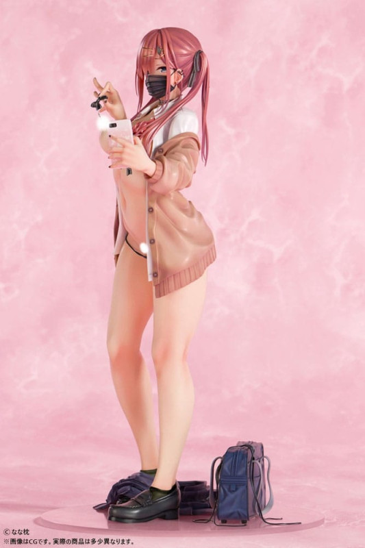 Original Character Statue 1/5 Red-Haired Gyaru-Chan Mask Ver. Illustration by Nanamakura 29 cm 12
