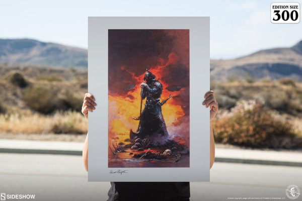 Frank Frazetta Fine Art Print Death Dealer III (Revised) Rainbow Lava Holofoil 41 x 61 cm - unframed 2