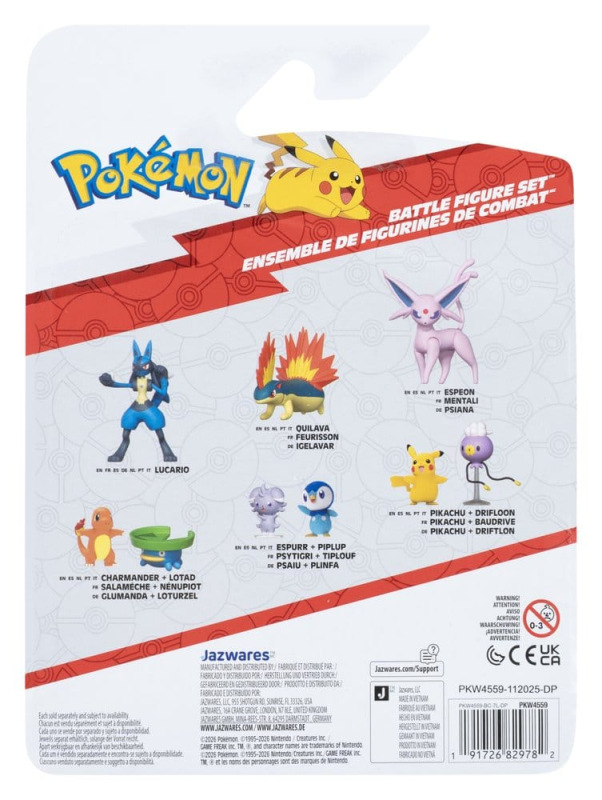Pokémon Battle Figure 3-Pack Squirtle, Greavard & Bellossom 3
