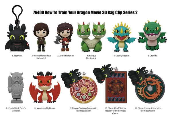 How to Train Your Dragon 3D PVC Bag Clips Series 2 Display (24) 2