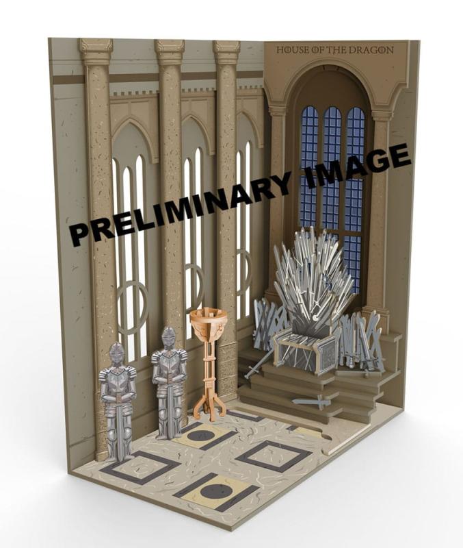 House of the Dragon Tiny Adventures Book Nook Mini Diorama Iron Throne 23 cm