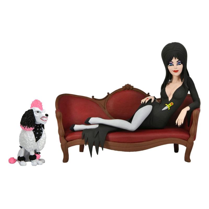 Elvira, Mistress of the Dark Toony Terrors: Elvira on Couch 15 cm Figure - Neca
