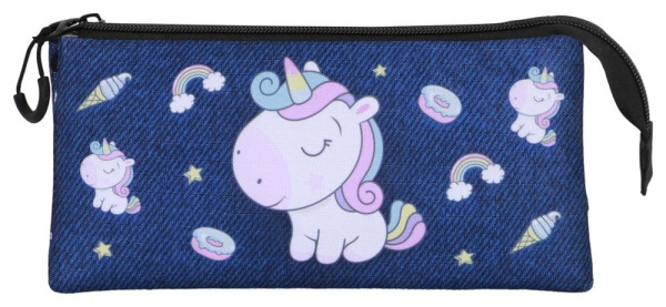Oh My Pop! Triple Pencil case Sweety Dark Blue 1