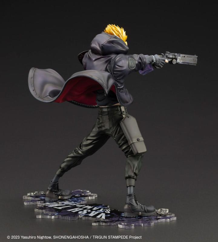 Trigun Stampede ARTFXJ Statue 1/8 Vash the Stampede The Gunman in Black Ver. 22 cm 5