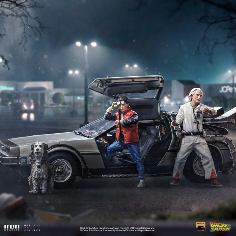 Back to the Future: DeLorean Full Set 1/10 Art Scale Statue - Iron Studios