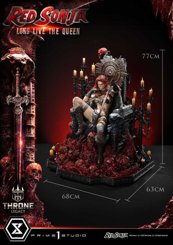 Red Sonja Throne Legacy Collection Statue Statue 1/3 Red Sonja: Long Live the Queen 77 cm 5